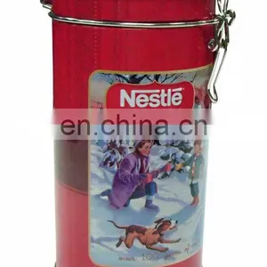 Round Hinged Coffee Tin Can,coffee Tin Packaging Box thumbnail-6