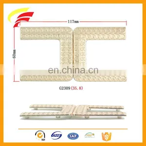 Zinc Alloy Metal Double C Belt Buckle for Ladies' Elastic Belt thumbnail-3