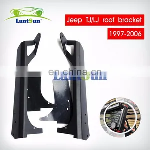 For Jeep TJ/YJ 97-06 Steel Cab Windshield Mounting Brackets+52" Projected LED Light Bar thumbnail-1