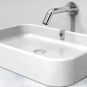 Basin Sink Mixer Tap Automatic Bathroom Sink Faucet Automatic Shut Off Faucets thumbnail-1