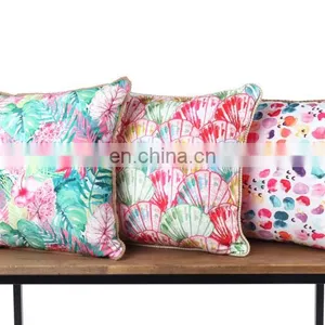 Hot Style Square Double Sides Flower Printed Outdoor Pillows Decorative Throw Pillows thumbnail-7