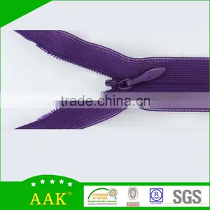 Apparel Zippers Korea for Clothing 3# Invisible Zippers With Water Drop Puller Quality Choice thumbnail-2