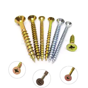 Wood Screws C1022 Steel Furniture Screws Zinc Phil/pozi/Torx /quare Recess Screw thumbnail-1