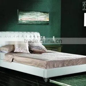 Hot Sale Genuine Leather Bed With Stainless Steel thumbnail-1
