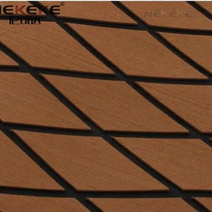 EKEKE 6mm Light Brown Boat Flooring EVA Foam Composite Decking China Synthetic Teak Decking Flooring Outdoor thumbnail-1