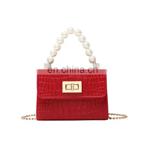 2021 Designer Lady Solid, Color Pvc Jelly Purse Chain Stone Pattern Party Bag Crossbody Purses Ladies Small Bags Women Handbags/ thumbnail-3