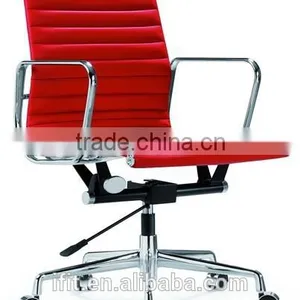New Product Yellow Leather Office Chair No Swivel/Swivel Office Chair No Wheels thumbnail-2