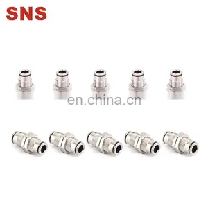 Wholesale Pneumatic Nickel-plated Brass Straight Through Push to Connection Pipe Fittings thumbnail-2
