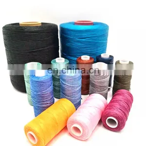 Wholesale 0.8MM Wax Poly Thread Cord Waxed Thread For Leather Sewing thumbnail-1