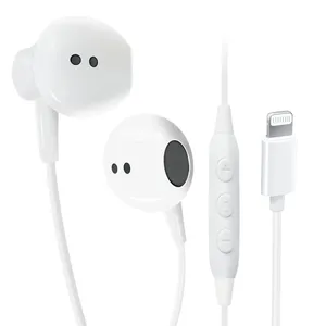 2020 New Arrival Mfi Certified 8pin Stereo Earphone Built-in Microphone Headset for IPhone Xs Max 11/11Pro thumbnail-1
