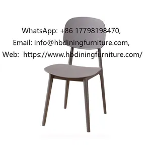 One-piece All-plastic Gray Chair thumbnail-1