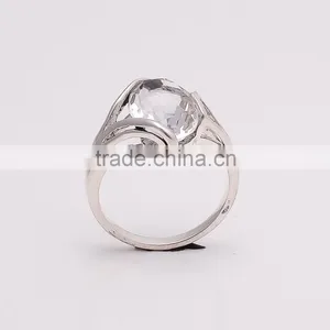 CRYSTAL QUARTZ RING ,925 Sterling Silver Jewelry Wholesale,WHOLESALE SILVER JEWELRY,SILVER EXPORTER,SILVER JEWELRY FROM INDIA thumbnail-2