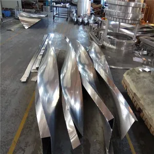 Professional Aluminum Profiles, Twisted Aluminum Square Tubes, Arc Bending Processing of Aluminum Square Pipes, Oubaid thumbnail-2