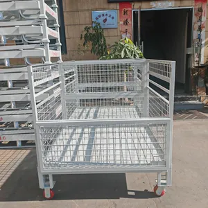 Heavy-Duty Wire Mesh Pallet Container With Smooth Rolling Wheels for Logistics thumbnail-5