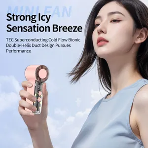 Wholesale Cute Mini Handheld Fan Portable USB Rechargeable Cartoon Design Small Hand Fan For Kids Students Summer Gift thumbnail-3