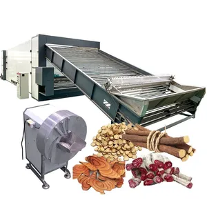 Continuous Isatidis Cassava Astragalus Mongholicus Salvia Miltiorrhiza Slice Drying Production Line thumbnail-1