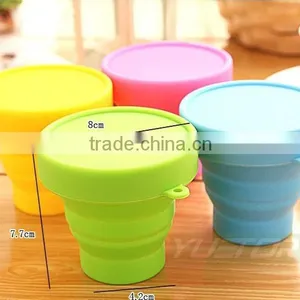 Outdoor Foldable Portable Silicone Water Cup 170ML thumbnail-2