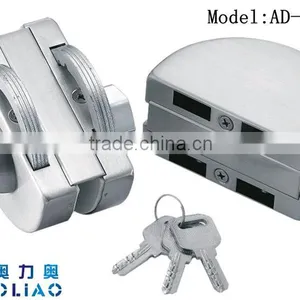 High Quality Tempered Frameless SS or Polish Finish Glass Door Lock for Double Door in Glass thumbnail-1