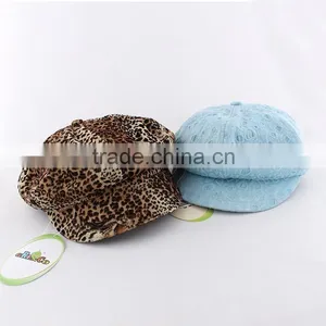 2015 Brand New Children Hats Girl Fashion Leopard Beret Baby Caps for Sale thumbnail-1