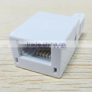 US RJ11 Socket to UK BT Telephone Plug Adapter Converter thumbnail-2