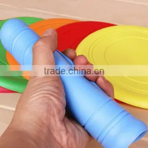 2015 Hot Selling Cheap Silicone Pet Accessories Dog, Fabric Dog Frisbee thumbnail-5