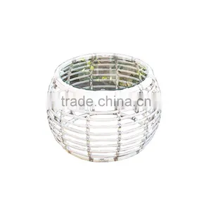 Round Shaped Outdoor Leisure White Soft PE Rattan Material Bali Synthetic Rattan Furniture thumbnail-3
