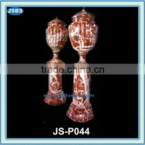 Big Red Marble Flower Planter and Top thumbnail-1