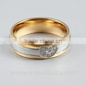 New CZ Cubic Zirconia Couple Wedding Rings 18k Gold Men and Women Jewelry thumbnail-4