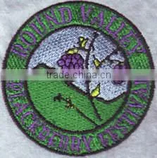 Wholesale Pueple Grape Round Shape Hand Embroidery Patch for Clothes thumbnail-1
