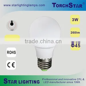 3W Pear Shaped Conductive Plastic LED A45 Bulb thumbnail-1