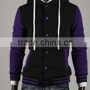 Plain Hooded Custom Varsity Letterman Jackets With Hood BI-3203 thumbnail-1