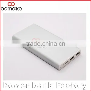 Manufactory Power Bank W008 Aluminium Alloy High Quality Polymer 5000mah Power Bank Portable External Battery Charger for Samsu thumbnail-1