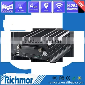 OEM 2TB HDD Mobile DVR With 3G/4G WIFI GPS G-sensor for Vehicle 4CH AHD 960P/720P Realtime MDVR thumbnail-1