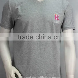 94% Cotton 6% Spandex Rib Collar Custom-made Embroidery T-shirt thumbnail-1