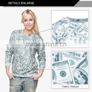 Fashion Usd Money High Quality 3d Digital Print Fullprint Crewneck Sweatshirt Spring Autumn Unisex Custom Oversized Pullover thumbnail-6