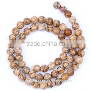 6mm Picture Jasper Loose Gemtone Beads With 1.5mm Hole thumbnail-1