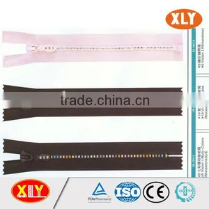 China XLY Zipper #5 Close End Single Stone Diamond Zipper thumbnail-1
