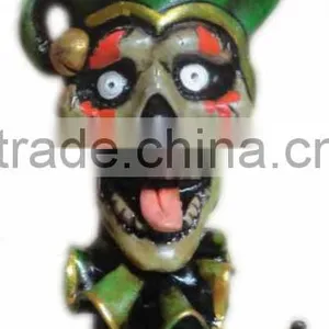Figurine Shaped Hand Crafted Smoking Pipes - Clown Skull thumbnail-1