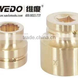 3/4" Impact Socket With Double Hex Points Aluminium Bronze/Beryllium Copper (non Sparking Tools) High-quality WEDO TOOLS thumbnail-1