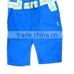 Soft Garment Washing Childrens Denim Pants With Belt Baby Trousers thumbnail-1