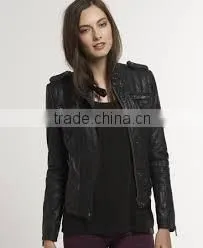 The Latest Unisex pu Leather Jacket With Two Double Pockets thumbnail-1