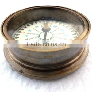 Antique Finish Camping Pocket Compass - Calendar Compass 13520 thumbnail-2