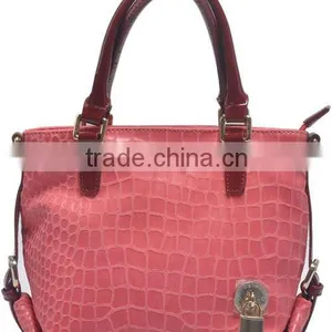 Classical Name Brand Lady PU Fuchsia Red Handbags thumbnail-1