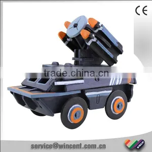 Kids DIY Armored Car Wooden Super 3D Puzzle thumbnail-1