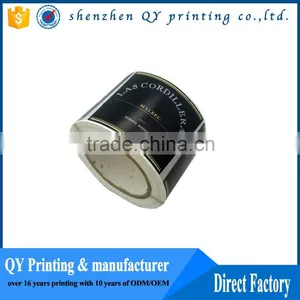 Red Wine Bottle Waterproof Black Custom Labels thumbnail-3