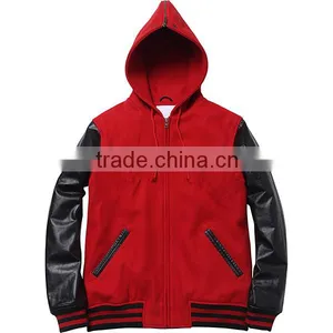 Wool Varsity Jacket Hood With Zipper thumbnail-2