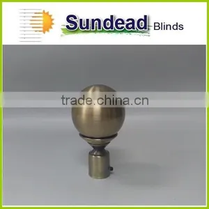 Curtain Pole Finials With Stainless Steel Color, Aluminium Zinc Curtain Rod Accessories, Chrome Curtain Rod Finials thumbnail-1