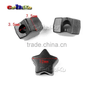 9/64"(3.5mm) Black Star Shaped Buckle For Phone Strap Lanyard ID Car Tag Holder Accessories #FLS224-B thumbnail-1