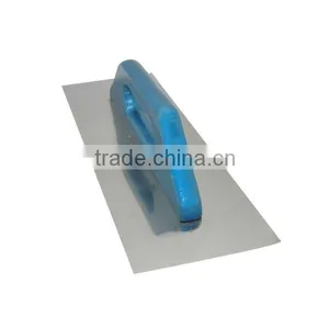 480mm Plastering Trowel With Silver Blue Wooden Handle , Cement Trowel thumbnail-4