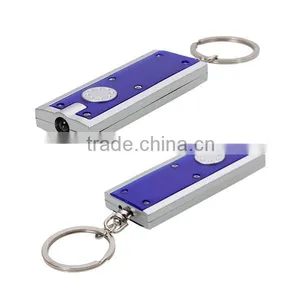 Promotional Gift Cheapest PVC LED Mini Keyring Flashlight With Branding thumbnail-3